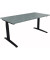 Schreibtisch All in One, manuell höhenverstellbar, 65-85cm (H), 160x80cm (BxT), rechteckig, beton hell / anthrazit metallic