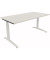 Schreibtisch All in One, manuell höhenverstellbar, 65-85cm (H), 160x80cm (BxT), rechteckig, weiß / weiß