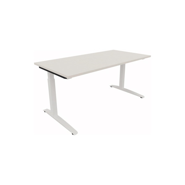 4003969063334 - Schreibtisch All in One 810013001 manuell höhenverstellbar 65-85cm (H) 160x80cm (BxT) rechteckig weiß   verkehrsweiß 400396