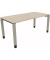 Schreibtisch All in One, manuell höhenverstellbar, 68-82cm (H), 160x80cm (BxT), rechteckig, akazie hell / silberaluminium