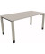 Schreibtisch All in One, manuell höhenverstellbar, 68-82cm (H), 160x80cm (BxT), rechteckig, lichtgrau / silberaluminium