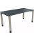 Schreibtisch All in One, manuell höhenverstellbar, 68-82cm (H), 160x80cm (BxT), rechteckig, lavagrau / silberaluminium