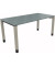 Schreibtisch All in One, manuell höhenverstellbar, 68-82cm (H), 160x80cm (BxT), rechteckig, beton hell / silberaluminium