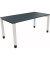 Schreibtisch All in One, manuell höhenverstellbar, 68-82cm (H), 160x80cm (BxT), rechteckig, lavagrau / weiß