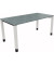 Schreibtisch All in One, manuell höhenverstellbar, 68-82cm (H), 160x80cm (BxT), rechteckig, beton hell / weiß