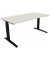 Sitz-Steh-Schreibtisch All in One, elektrisch höhenverstellbar, 64,5-127,5cm (H), 160x80cm (BxT), rechteckig, weiß / anthrazit m