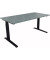 Sitz-Steh-Schreibtisch All in One, elektrisch höhenverstellbar, 64,5-127,5cm (H), 160x80cm (BxT), rechteckig, beton hell / anthr