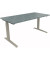 Sitz-Steh-Schreibtisch All in One, elektrisch höhenverstellbar, 64,5-127,5cm (H), 160x80cm (BxT), rechteckig, beton hell / silbe
