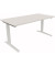 Sitz-Steh-Schreibtisch All in One, elektrisch höhenverstellbar, 64,5-127,5cm (H), 160x80cm (BxT), rechteckig, weiß / weiß