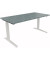 Sitz-Steh-Schreibtisch All in One, elektrisch höhenverstellbar, 64,5-127,5cm (H), 160x80cm (BxT), rechteckig, beton hell / weiß