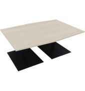 Besprechungstisch communication 810013772, 72cm (H), 200x100/110cm (BxT), Tonnenform, akazie hell / anthrazit metallic
