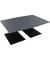 Besprechungstisch communication 810013782, 72cm (H), 200x100/110cm (BxT), Tonnenform, lavagrau / anthrazit metallic