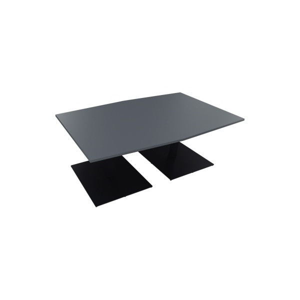 4003969064515 - Besprechungstisch communication 72cm (H) 200x100 110cm (BxT) Tonnenform lavagrau   anthrazit metallic 4003969064515 Soenneck