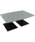 Besprechungstisch communication 810013783, 72cm (H), 200x100/110cm (BxT), Tonnenform, beton hell / anthrazit metallic