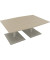 Besprechungstisch communication 810013871, 72cm (H), 200x100/110cm (BxT), Tonnenform, eiche natur / silber