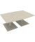Besprechungstisch communication 810013872, 72cm (H), 200x100/110cm (BxT), Tonnenform, akazie hell / silber