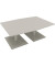 Besprechungstisch communication 810013881, 72cm (H), 200x100/110cm (BxT), Tonnenform, lichtgrau / silber