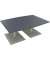 Besprechungstisch communication 810013882, 72cm (H), 200x100/110cm (BxT), Tonnenform, lavagrau / silber