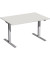 Sitz-Steh-Schreibtisch Elektro Flex, elektrisch h&ouml;henverstellbar, 65-125cm (H), 120x80cm (BxT), rechteckig, grau / silber