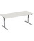 Sitz-Steh-Schreibtisch Elektro Flex, elektrisch h&ouml;henverstellbar, 65-125cm (H), 180x80cm (BxT), rechteckig, grau / silber