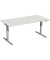 Sitz-Steh-Schreibtisch Elektro Flex, elektrisch h&ouml;henverstellbar, 65-125cm (H), 160x80cm (BxT), rechteckig, grau / silber