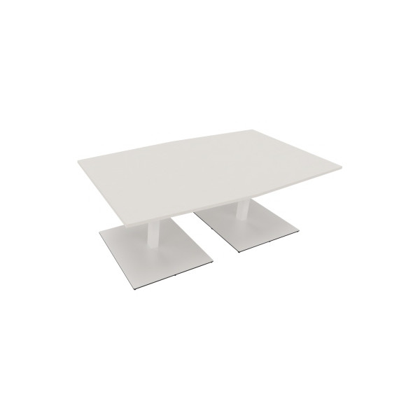 4003969064614 - Besprechungstisch communication 72cm (H) 200x100 110cm (BxT) Tonnenform weiß   weiß 4003969064614 Soennecken