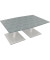 Besprechungstisch communication 810017283, 72cm (H), 200x100/110cm (BxT), Tonnenform, beton hell / weiß