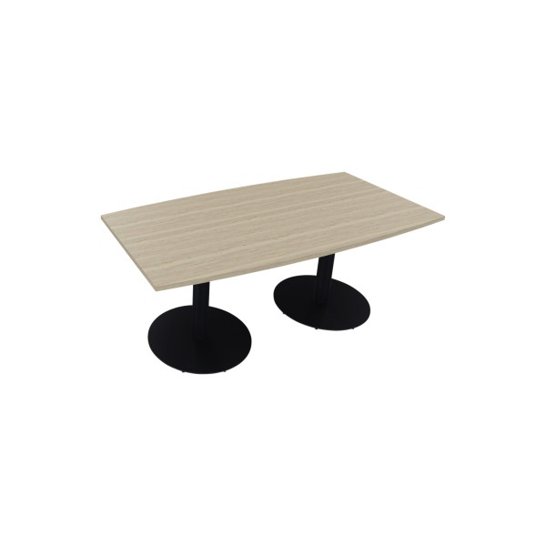 4003969064850 - Besprechungstisch communication 72cm (H) 180x80 90cm (BxT) Tonnenform eiche natur   anthrazit metallic 4003969064850 Soennec