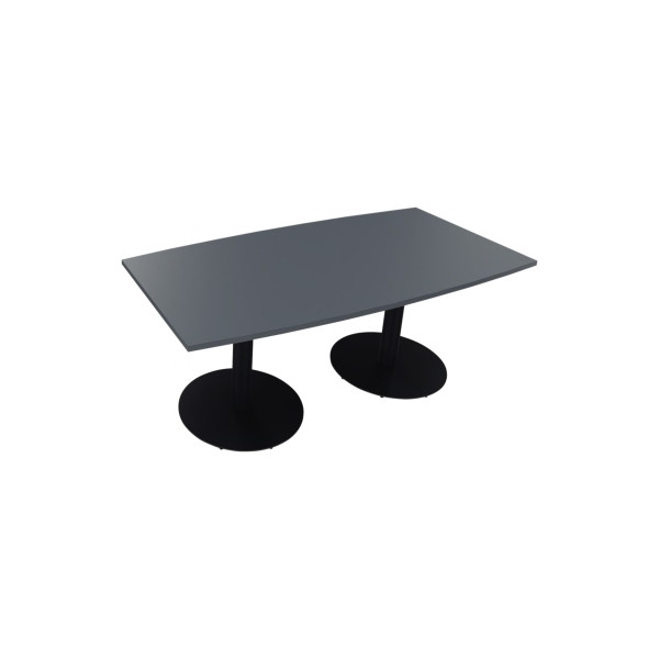 4003969064836 - Besprechungstisch communication 72cm (H) 180x80 90cm (BxT) Tonnenform lavagrau   anthrazit metallic 4003969064836 Soennecken
