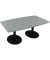 Besprechungstisch communication 810017383, 72cm (H), 180x80/90cm (BxT), Tonnenform, beton hell / anthrazit metallic