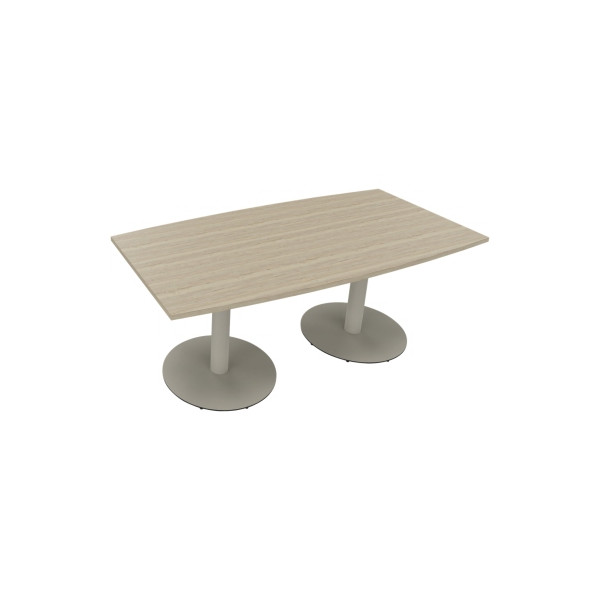 4003969064720 - Besprechungstisch communication 810017471 72cm (H) Tonnenform eiche natur   silberaluminium 4003969064720 Soennecken