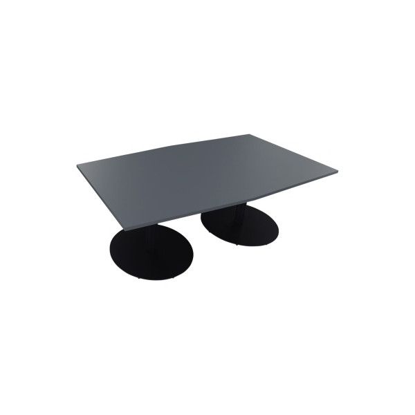 4003969064911 - Besprechungstisch communication 72cm (H) 200x100 110cm (BxT) Tonnenform lavagrau   anthrazit metallic 4003969064911 Soenneck