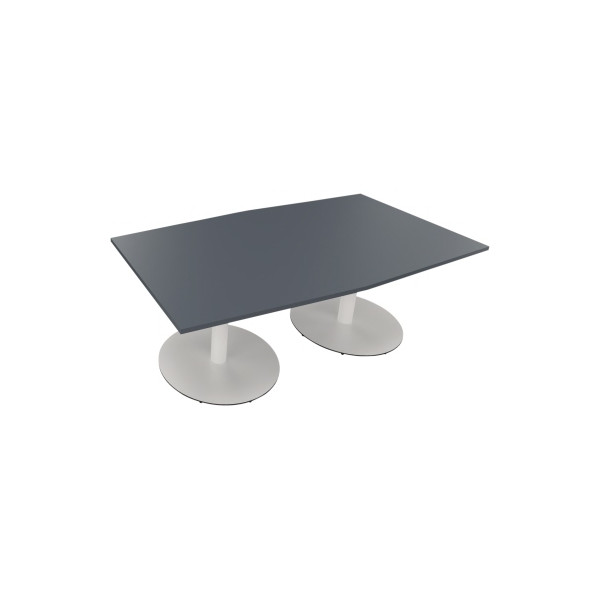 4003969064881 - Besprechungstisch communication 72cm (H) 200x100 110cm (BxT) Tonnenform lavagrau   weiß 4003969064881 Soennecken