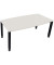 Besprechungstisch communication 810017901, höhenverstellbar 68-82cm (H), 180x80/90cm (BxT), Tonnenform, weiß / anthrazit metalli