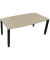 Besprechungstisch communication, h&ouml;henverstellbar 68-82cm (H), 180x80/90cm (BxT), Tonnenform, eiche natur / anthrazit metallic