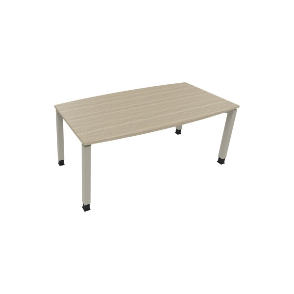 4003969065208 - Besprechungstisch communication 810018071 höhenverstellbar 68-82cm (H) Tonnenform eiche natur   silberaluminium 4003969065208