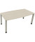 Besprechungstisch communication 810018072, höhenverstellbar 68-82cm (H), 180x80/90cm (BxT), Tonnenform, akazie hell / silber