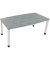 Besprechungstisch communication 810018183, höhenverstellbar 68-82cm (H), 180x80/90cm (BxT), Tonnenform, beton hell / weiß