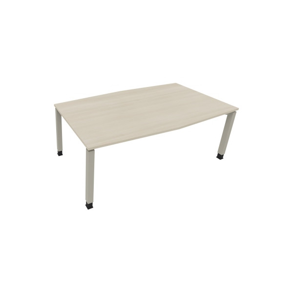 4003969065130 - Besprechungstisch communication 810018372 höhenverstellbar 68-82cm (H) Tonnenform akazie hell   silberaluminium 4003969065130