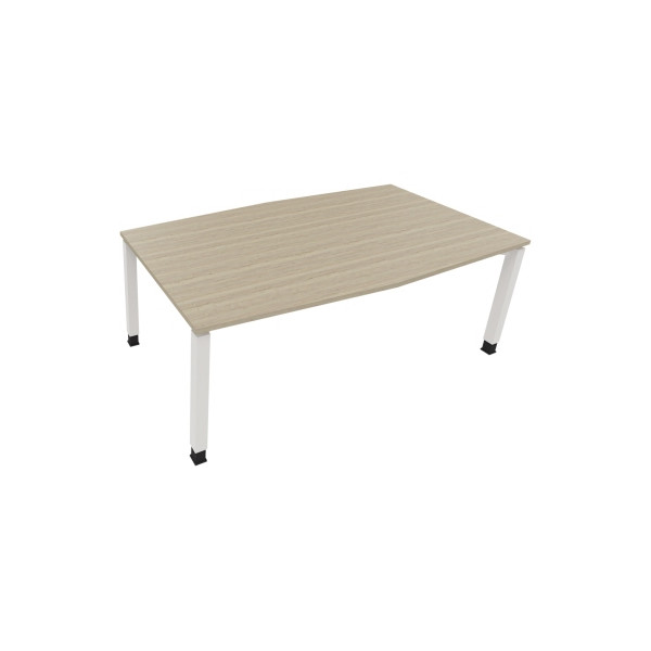 4003969065154 - Besprechungstisch communication 810018471 höhenverstellbar 68-82cm (H) Tonnenform eiche natur   verkehrsweiß 4003969065154 So