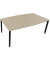 Besprechungstisch communication 810018571, höhenverstellbar 68-82cm (H), 200x100/110cm (BxT), Tonnenform, eiche natur / anthrazi