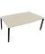 Besprechungstisch communication 810018572, höhenverstellbar 68-82cm (H), 200x100/110cm (BxT), Tonnenform, akazie hell / anthrazi