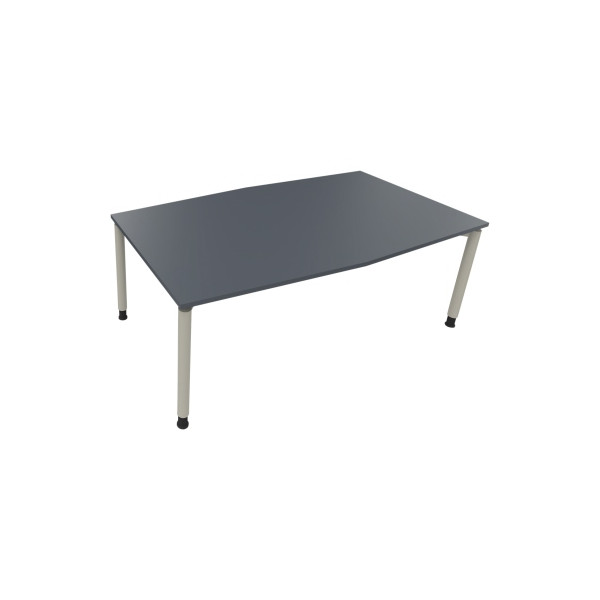 4003969065673 - Besprechungstisch communication 810018682 höhenverstellbar 68-82cm (H) Tonnenform lavagrau   silberaluminium 4003969065673 So