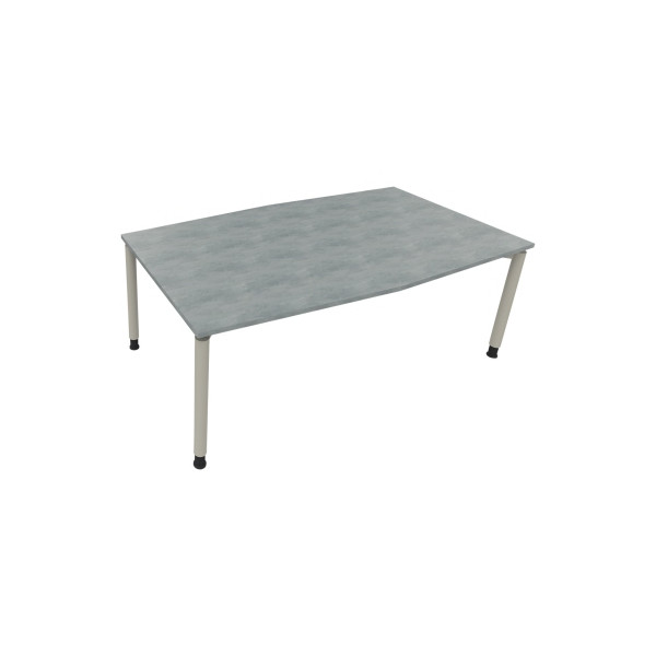 4003969065642 - Besprechungstisch communication 810018683 höhenverstellbar 68-82cm (H) Tonnenform beton hell   silberaluminium 4003969065642 