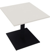 Besprechungstisch communication, 72cm (H), 80x80cm (BxT), rechteckig, wei&szlig; / anthrazit metallic