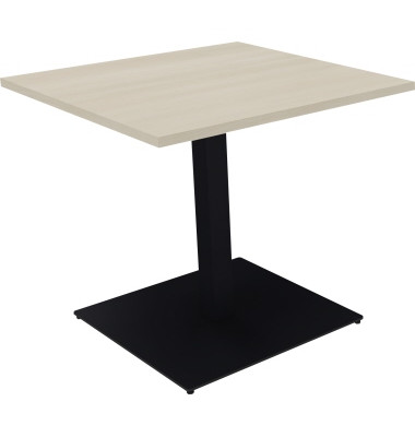 Besprechungstisch communication 810018872, 72cm (H), 80x80cm (BxT), rechteckig, akazie hell / anthrazit metallic