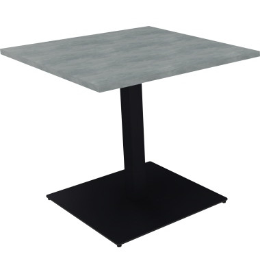 Besprechungstisch communication 810018883, 72cm (H), 80x80cm (BxT), rechteckig, beton hell / anthrazit metallic