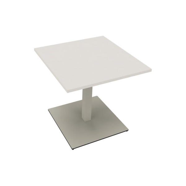 4003969065475 - Besprechungstisch communication 72cm (H) 80x80cm (BxT) rechteckig weiß   silber 4003969065475 Soennecken