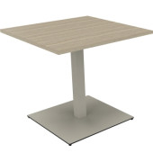 Besprechungstisch communication 810018971, 72cm (H), 80x80cm (BxT), rechteckig, eiche natur / silber