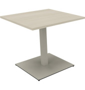 Besprechungstisch communication, 72cm (H), 80x80cm (BxT), rechteckig, akazie hell / silber